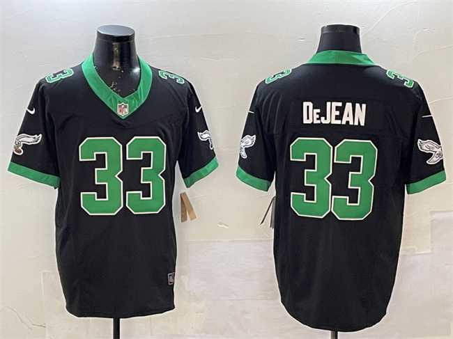 Mens Philadelphia Eagles #33 Cooper DeJean Black F.U.S.E Vapor Untouchable Limited Stitched Jersey Dzhi